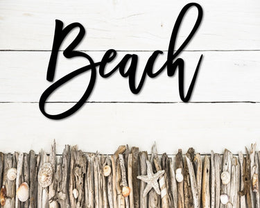 Metal Beach Sign